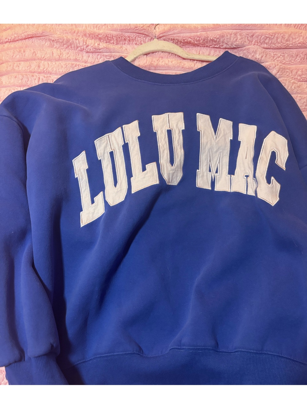 Blue Lulu Mac sweatshirt